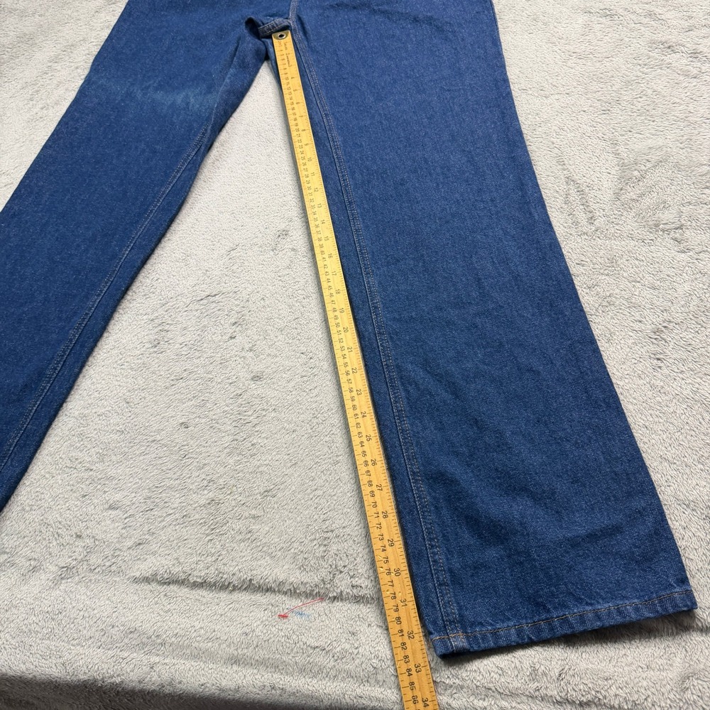Carhartt Relaxed Fit Jeans Mens 33x33 Dark Wash Denim Workwear Pants 381-83 - Picture 7 of 9
